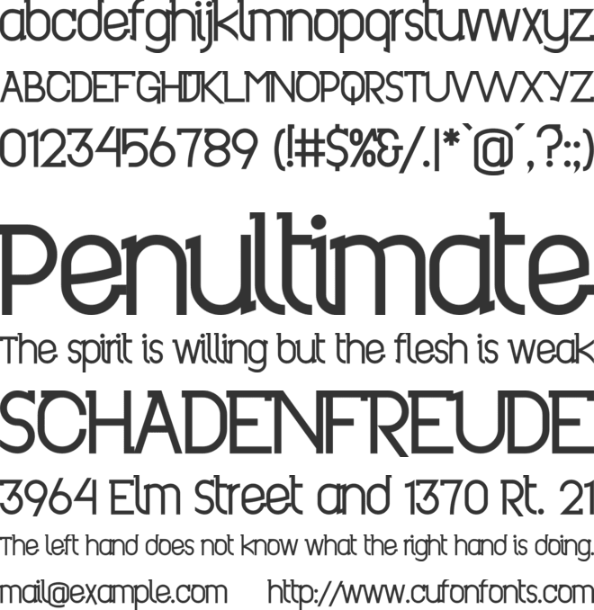 Revo™ font preview