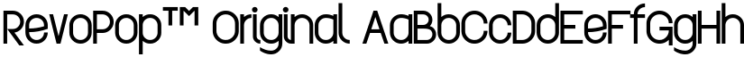 RevoPop™ Original font
