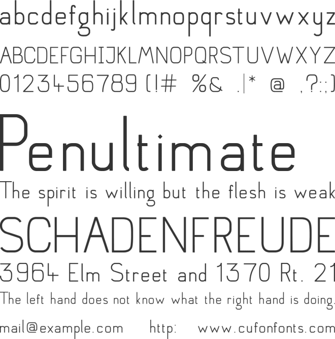 Anglean font preview