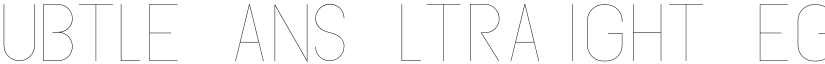 Subtle Sans UltraLight Regular font