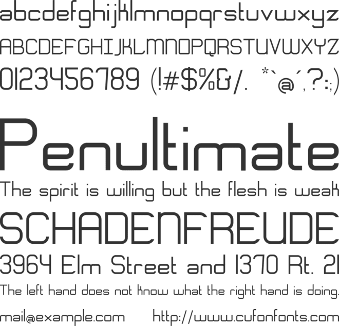 Engadi font preview