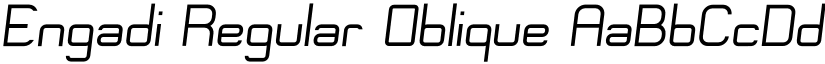 Engadi Regular Oblique font
