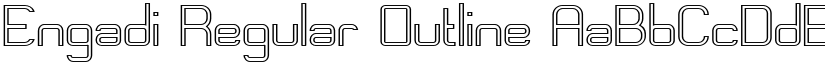 Engadi Regular Outline font