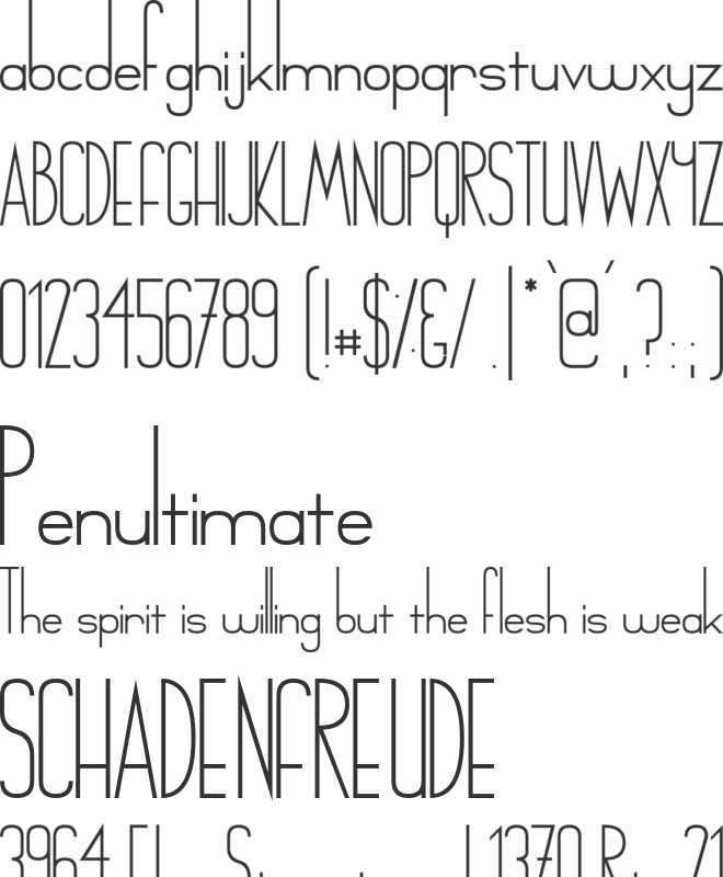 Chinger font preview