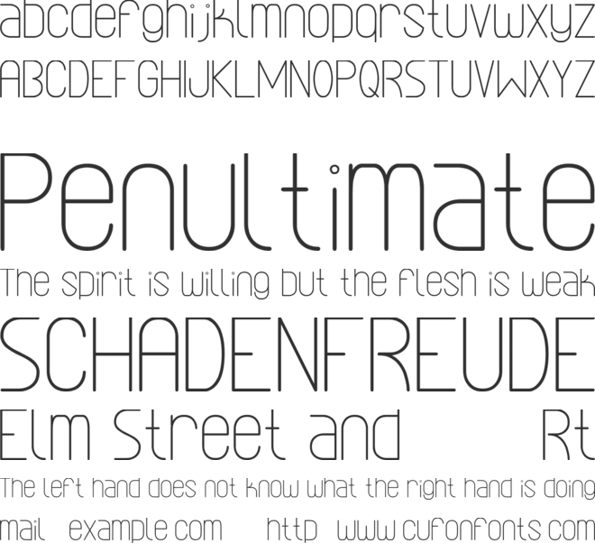 Lineal Simples St font preview