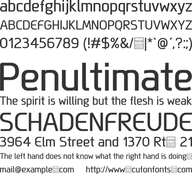 Megi Sans font preview