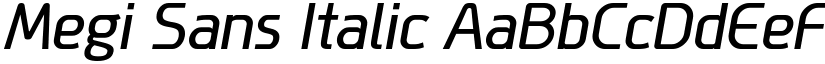 Megi Sans Italic font