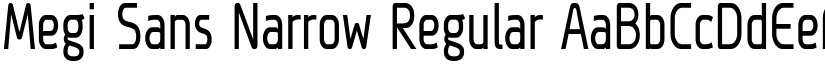 Megi Sans Narrow Regular font