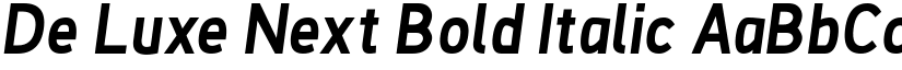 De Luxe Next Bold Italic font