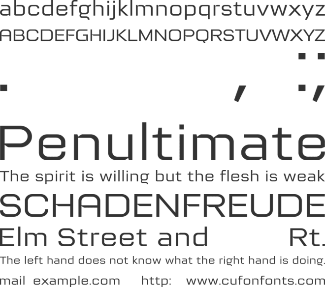 Tretton font preview