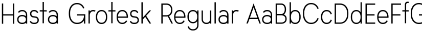 Hasta Grotesk Regular font