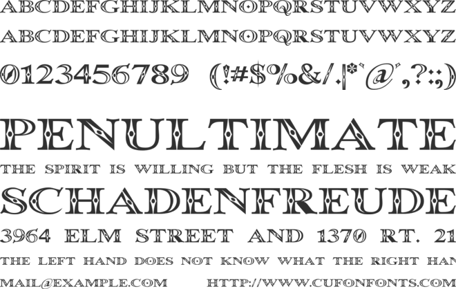 Occoluchi font preview