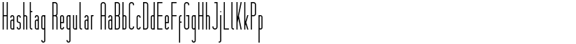 Hashtag Regular font
