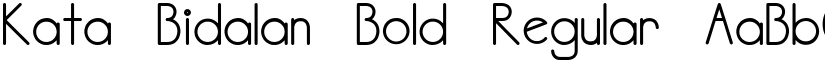 Kata Bidalan Bold Regular font