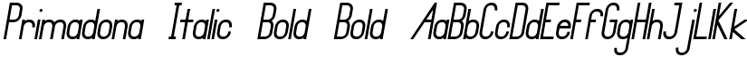 Primadona Italic Bold Bold font