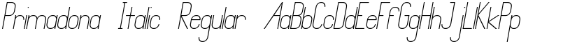 Primadona Italic Regular font