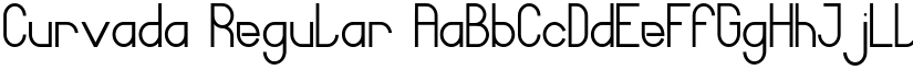 Curvada Regular font