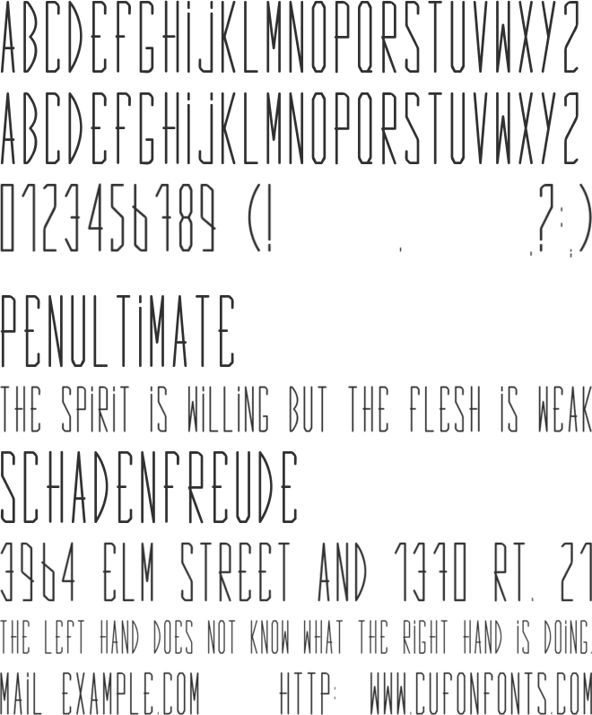 First font preview