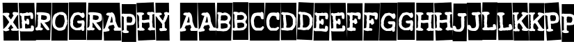 Xerography font