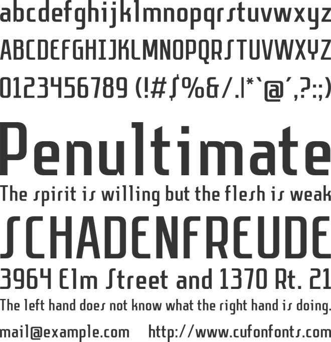 Sanitechtro font preview