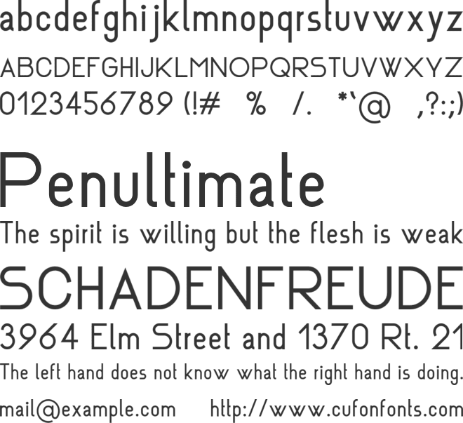 Rhanoll font preview
