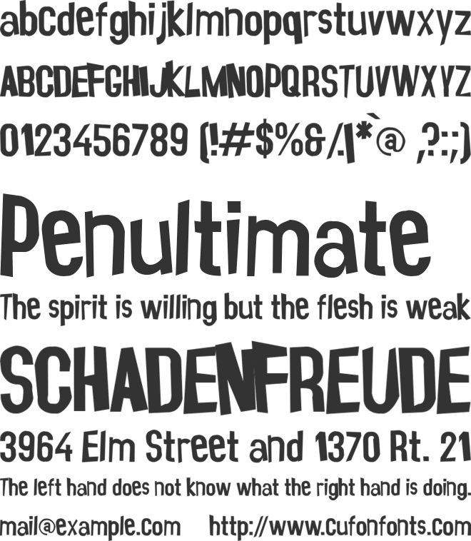 November Rain font preview