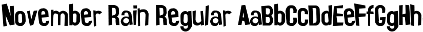 November Rain Regular font