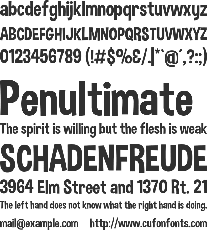 Dimbo font preview