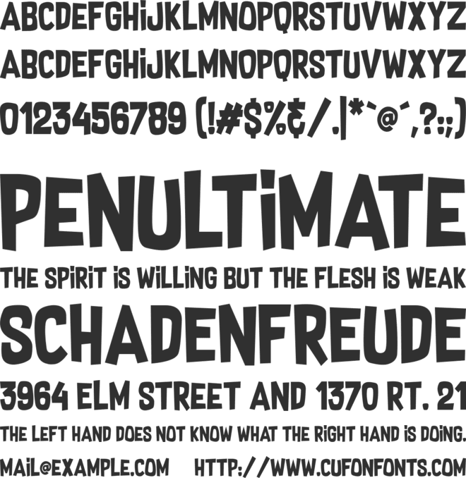 Supersonic Rocketship font preview