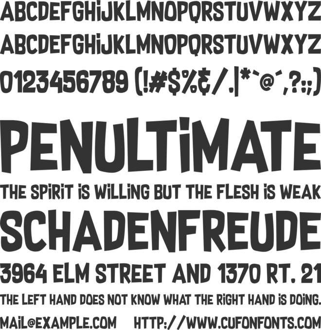 Supersonic Rocketship font preview