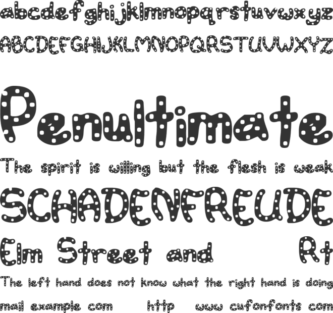 Watertoy font preview