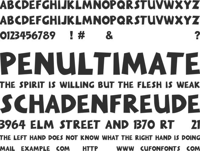 THE MINION font preview