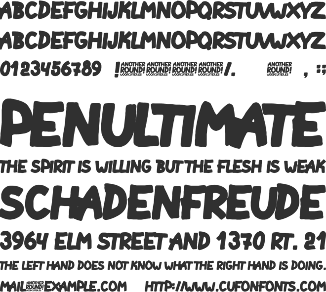 Another Round font preview