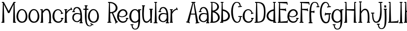 Mooncrato Regular font