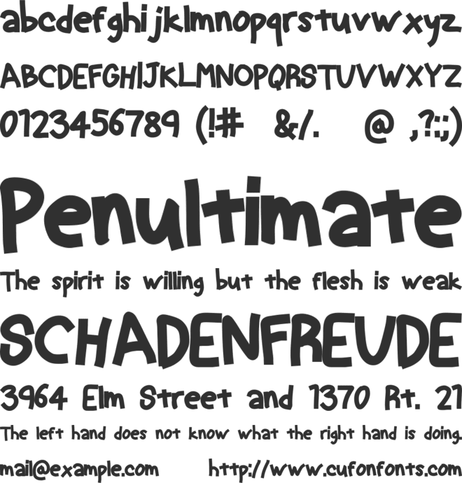 Animated font preview