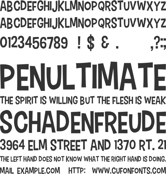 Carton Six font preview