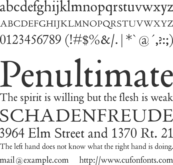 GriffosFont font preview