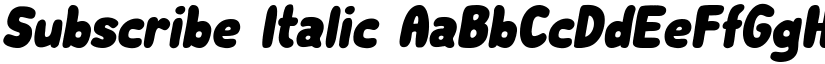 Subscribe Italic font