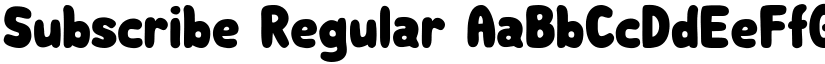 Subscribe Regular font