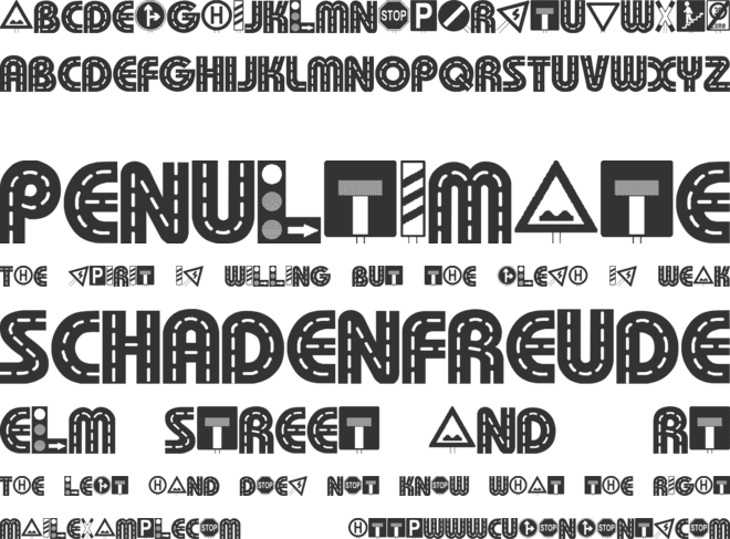 Schilderwald font preview