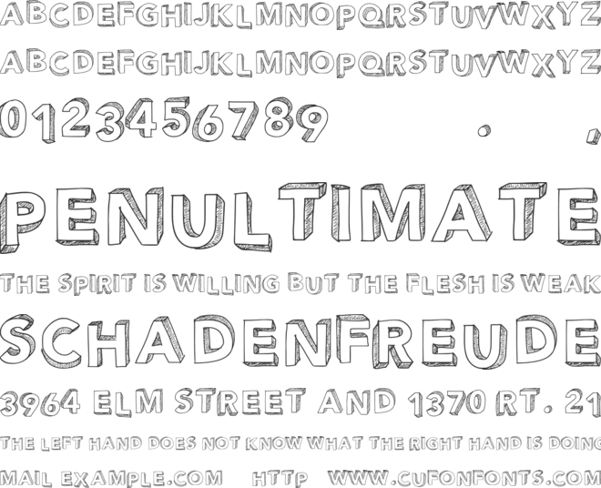 PWPerspective font preview