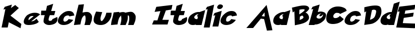 Ketchum Italic font