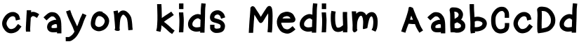 crayon kids Medium font