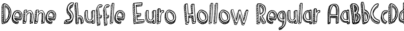 Denne Shuffle Euro Hollow Regular font