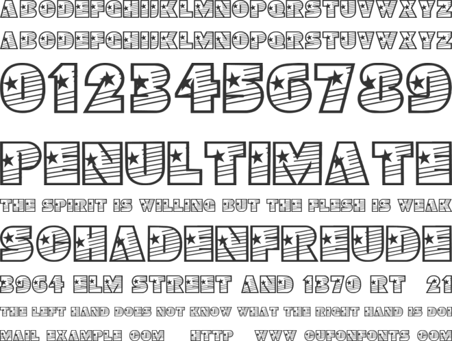 YoungStar font preview