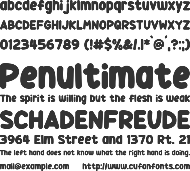 Squidgy Sweets font preview