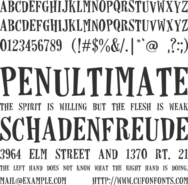 Horseshoes font preview