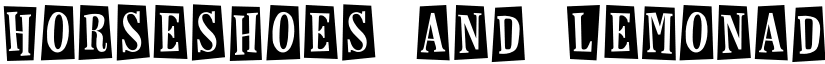 Horseshoes and Lemonade Regular font