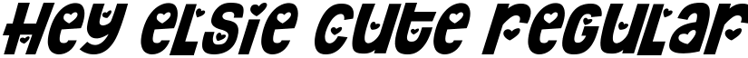 Hey Elsie Cute Regular font