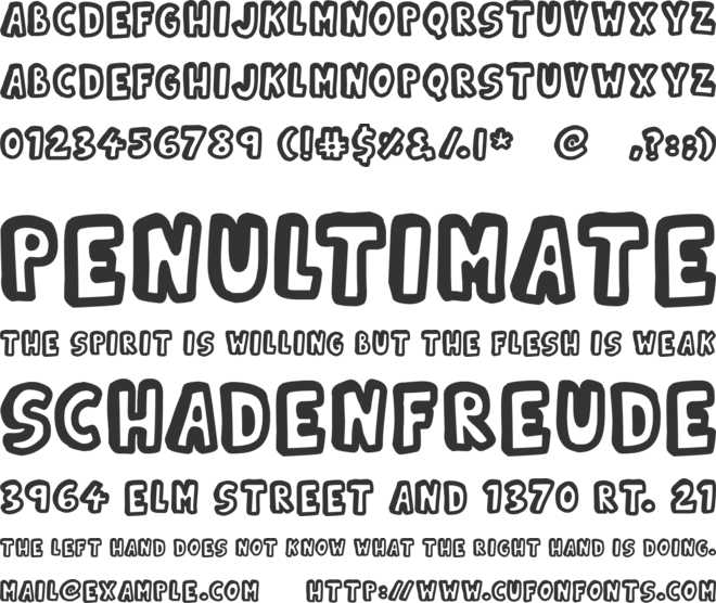 Kinda 3D font preview